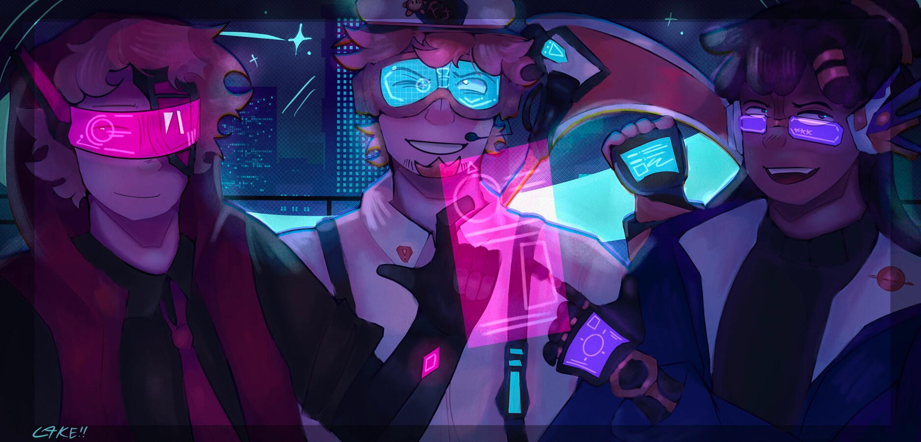 Cyberpunk Mod Trio Fanart
